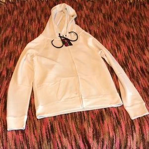 ‼️SOLD‼️All white hoodie with zipper